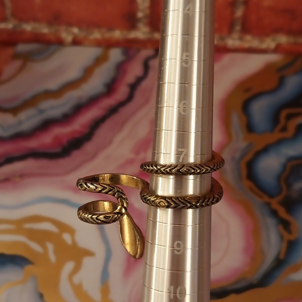 𝐘𝟐𝐊 𝐒𝐧𝐚𝐤𝐞 𝐃𝐨𝐮𝐛𝐥𝐞 𝐅𝐢𝐧𝐠𝐞𝐫 𝐑𝐢𝐧𝐠 - Picture 6 of 7